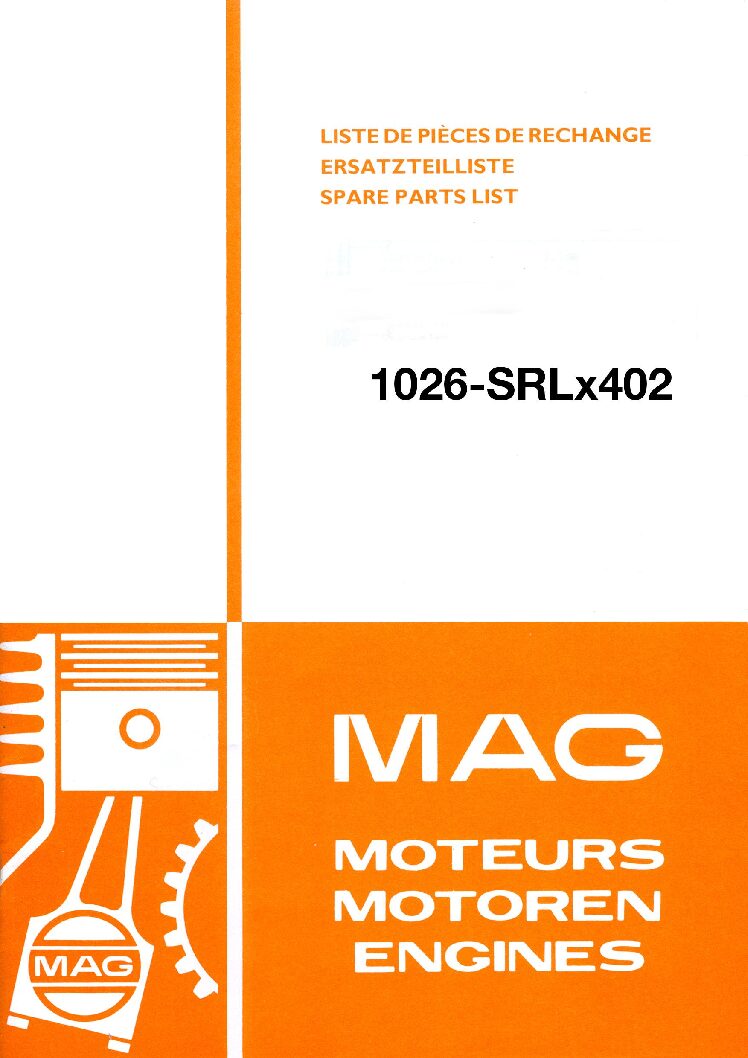 Mag 1026 Srl – Liste de pièces